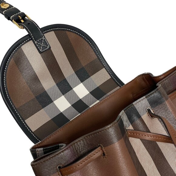 Burberry Backpack Dark Brown Black White main image 14